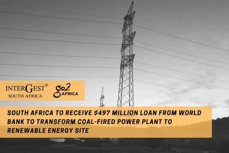 South Africa to receive US$497 loan for Just Energy Transition